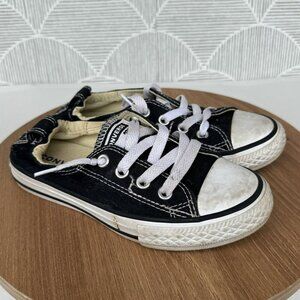 Converse All Star Black Low-Top Kids Sneaker Canvas Slip on shoes Size 13 Junior